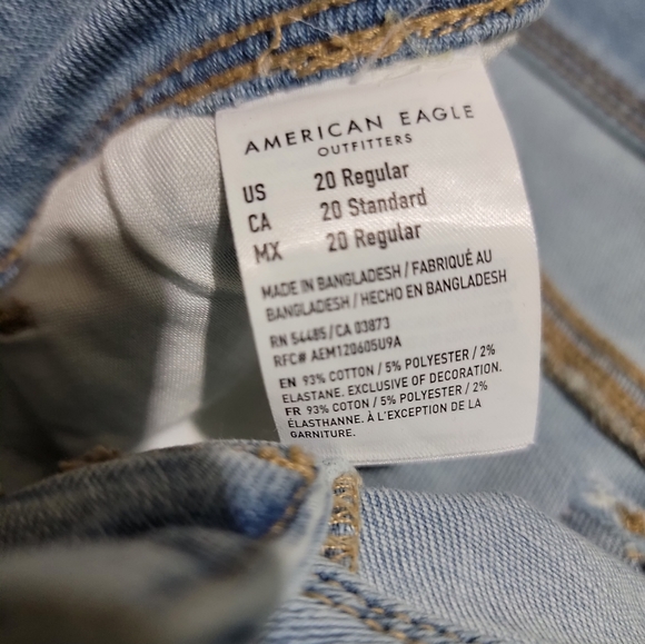 American Eagle Women's Kick Boot Light Wash Jeans Size 20 Regular - Picture 4 of 4